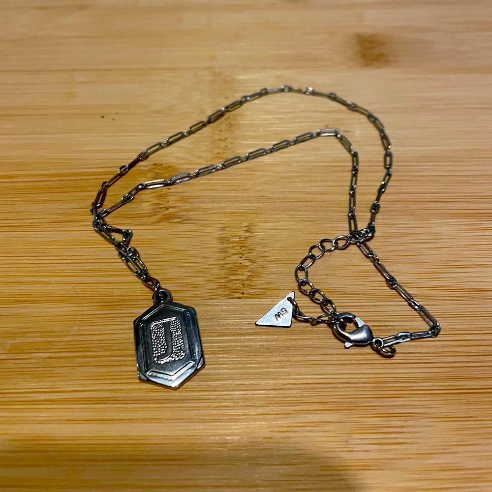 Altar’d State J Monogram Silver Necklace 🌼